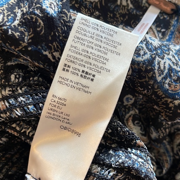 Free People Printed Lolita Peasant Blouse in Floral Dark Combo Sz Small - Picture 6 of 6